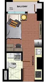 Studio Unit floor plan