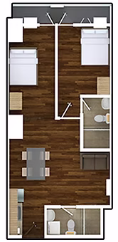 1-Bedroom Unit floor plan